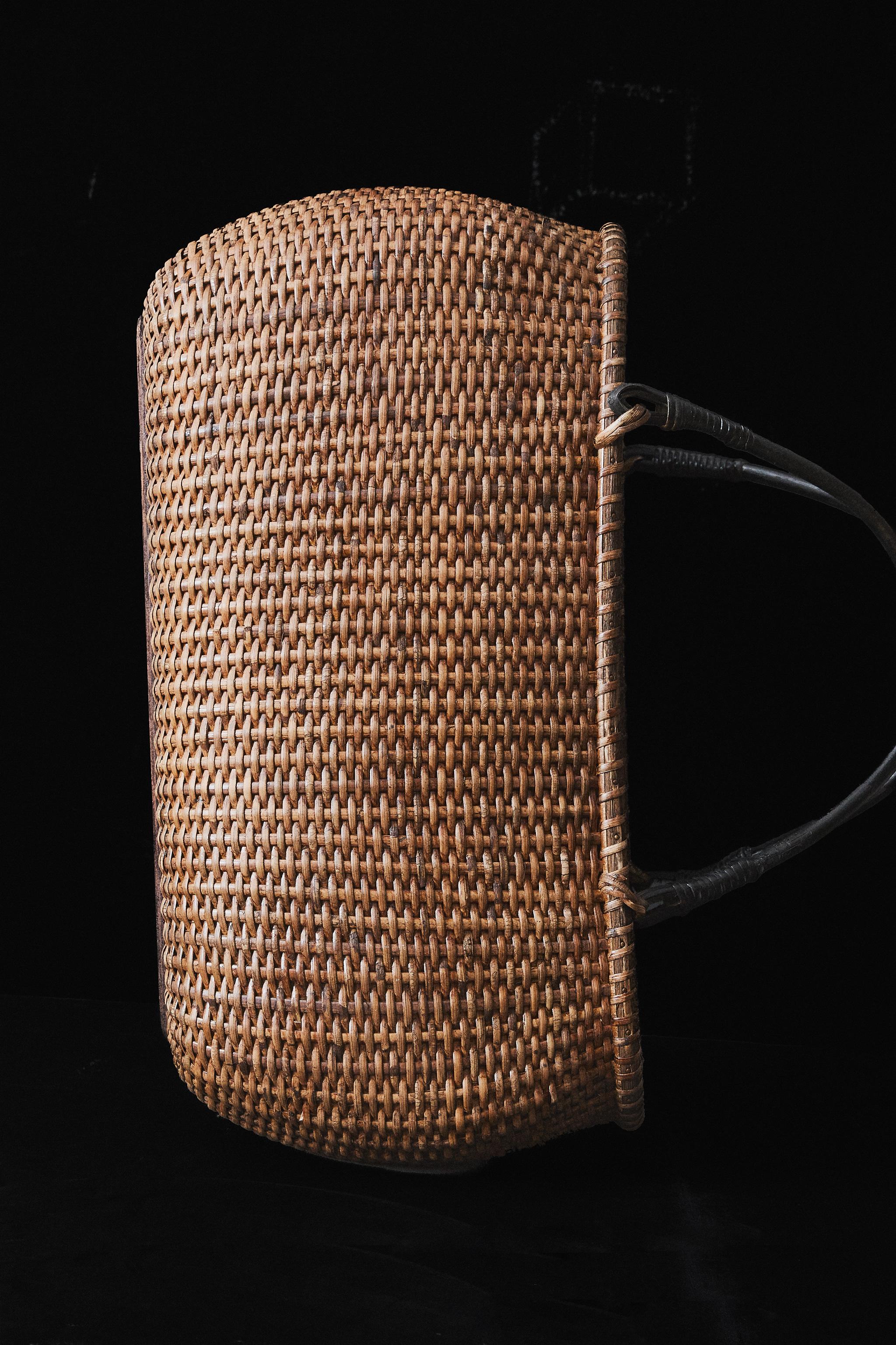 RATTAN AND BAMBOO BASKET